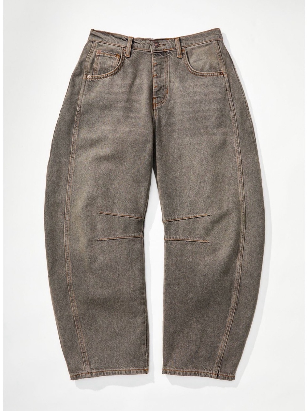 We The Free Good Luck Mid-Rise Barrel Jeans in Archive Grey - Picture 3 of 11